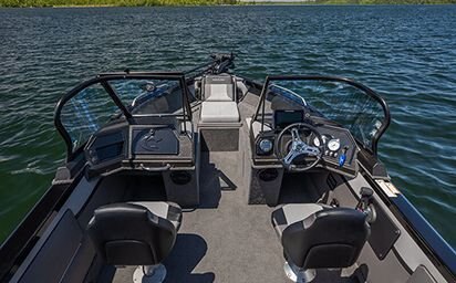 2024 Crestliner 1850 SPORTFISH Black Metallic base w/Bright White accent & Gray interior