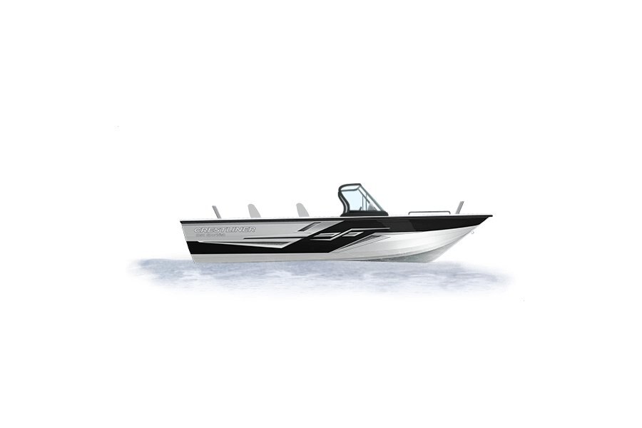 2024 Crestliner 1850 SPORTFISH  Bright White base w/Black Metallic accent & Gray interior