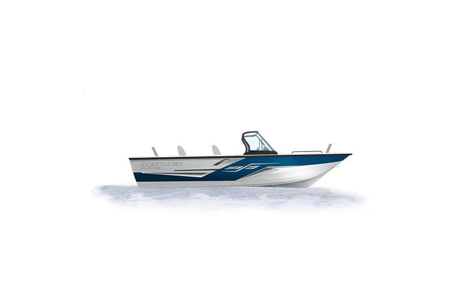 2024 Crestliner 1850 SPORTFISH  Bright White base w/True Blue Metallic accent & Gray interior