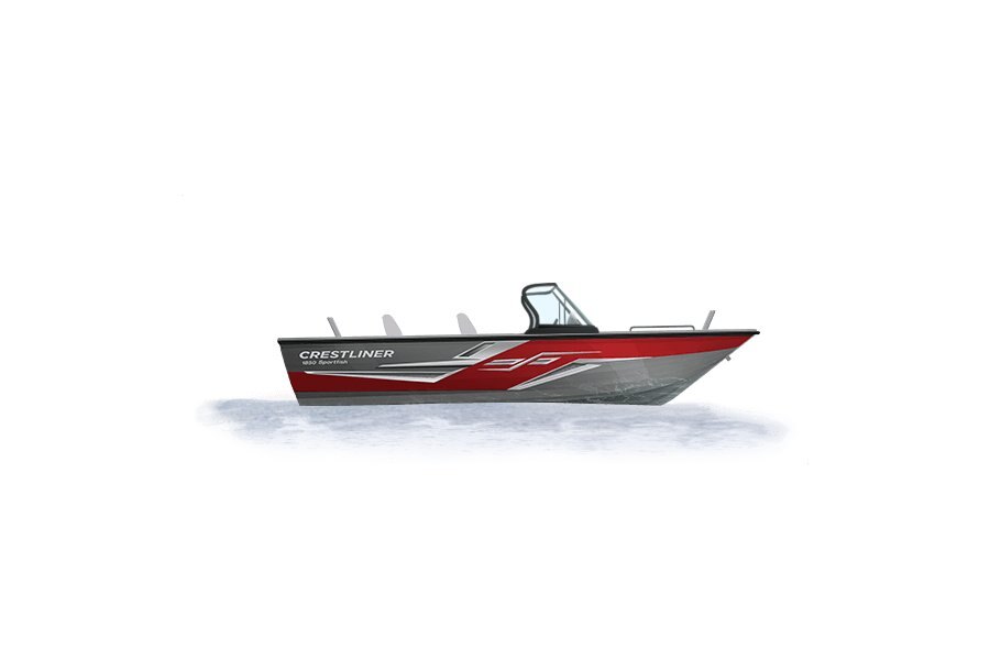 2024 Crestliner 1850 SPORTFISH Silver Metallic base w/Fire Red Metallic accent & Gray interior