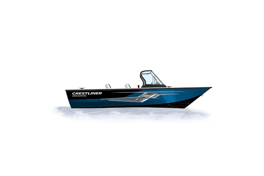 2024 Crestliner 2250 AUTHORITY Black Metallic base w/True Blue Metallic accent & Gray interior