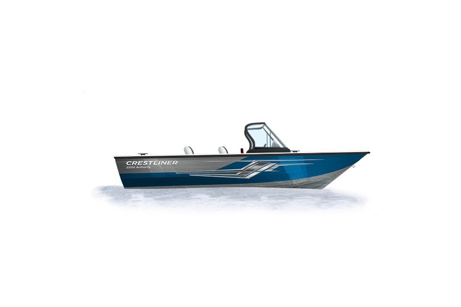 2024 Crestliner 2250 AUTHORITY Silver Metallic base w/True Blue Metallic accent & Gray interior