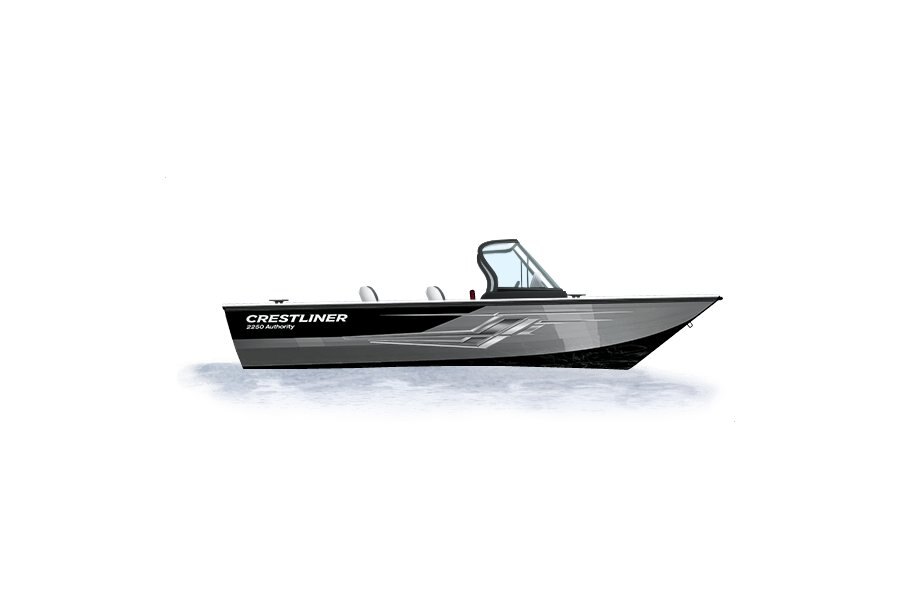 2024 Crestliner 2250 AUTHORITY Black Metallic base w/Silver Metallic accent & Gray interior