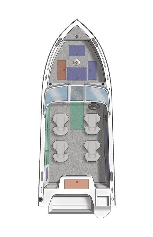 2024 Crestliner 2050 AUTHORITY Silver Metallic base w/True Blue Metallic accent & Gray interior