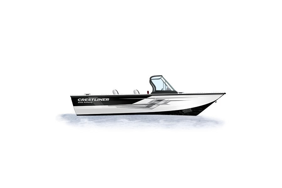 2024 Crestliner 2050 AUTHORITY  Black Metallic base w/Bright White accent & Gray interior