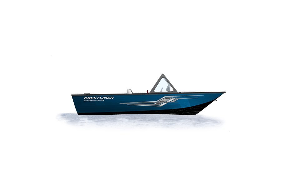 2024 Crestliner 2050 COMMANDER ELITE Black Metallic base w/True Blue Metallic accent & Gray interior