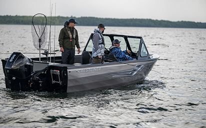 2024 Crestliner 2050 COMMANDER ELITE Black Metallic exterior & Gray interior