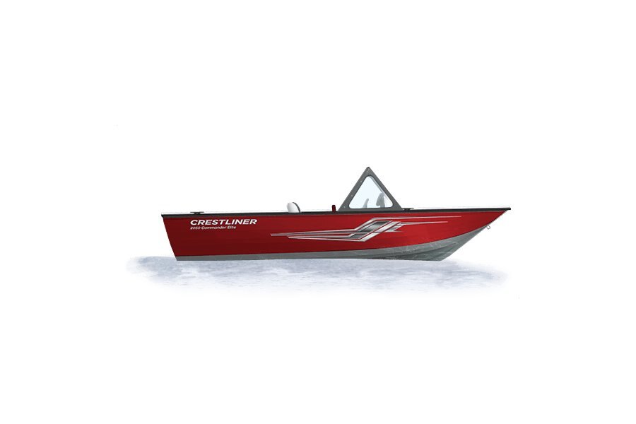 2024 Crestliner 2050 COMMANDER ELITE Silver Metallic base w/Fire Red Metallic accent & Gray interior