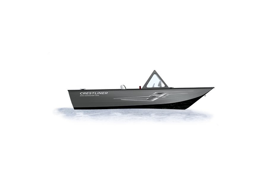 2024 Crestliner 2050 COMMANDER ELITE  Black Metallic base w/Silver Metallic accent & Gray interior