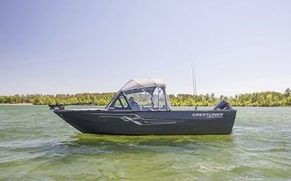 2024 Crestliner 1850 COMMANDER ELITE Black Metallic base w/Bright White accent & Gray interior