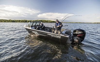 2024 Crestliner 1850 COMMANDER ELITE Black Metallic exterior & Gray interior