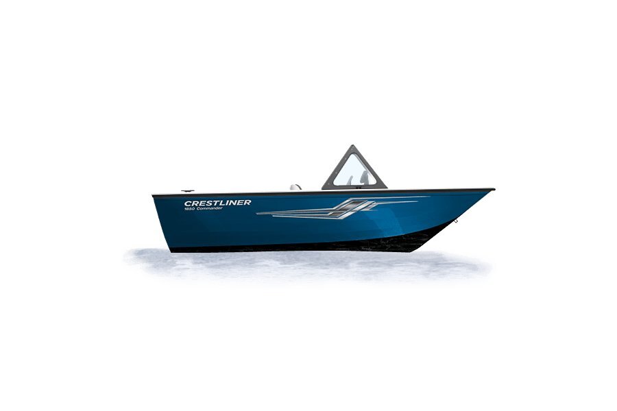 2024 Crestliner 1850 COMMANDER  Black Metallic base w/True Blue Metallic accent & Gray interior