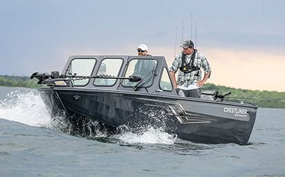 2024 Crestliner 1850 COMMANDER Black Metallic base w/Silver Metallic accent & Gray interior