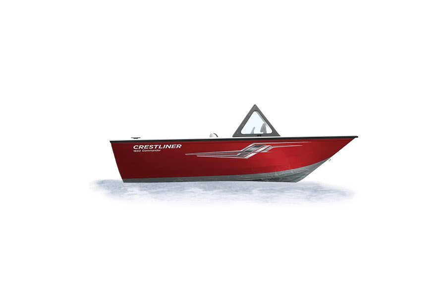 2024 Crestliner 1850 COMMANDER  Silver Metallic base w/Fire Red Metallic accent & Gray interior