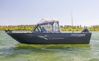 2024 Crestliner 2050 COMMANDER Black Metallic base w/True Blue Metallic accent & Gray interior