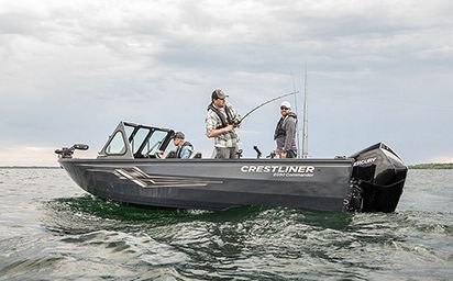 2024 Crestliner 2050 COMMANDER Black Metallic base w/Fire Red Metallic accent & Gray interior