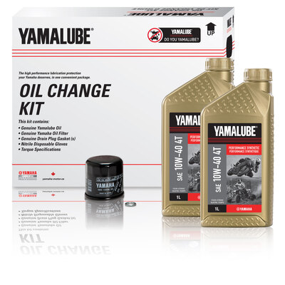 Yamalube® 10W-40 4T Performance Synthetic Oil Change Kit - MC (3 L)