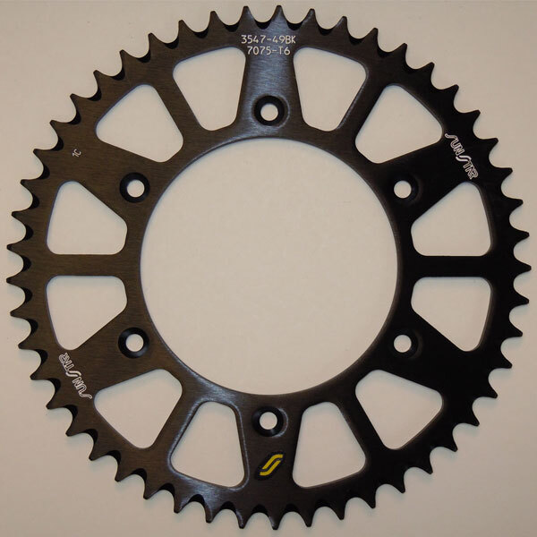 SUNSTAR WORKS TRIPLESTAR ALUMINUM REAR SPROCKET (5 354749BK)