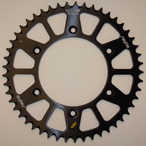 SUNSTAR WORKS TRIPLESTAR ALUMINUM REAR SPROCKET (5 354750BK)