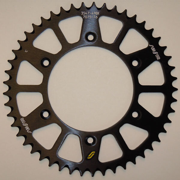 SUNSTAR WORKS TRIPLESTAR ALUMINUM REAR SPROCKET (5 354752BK)