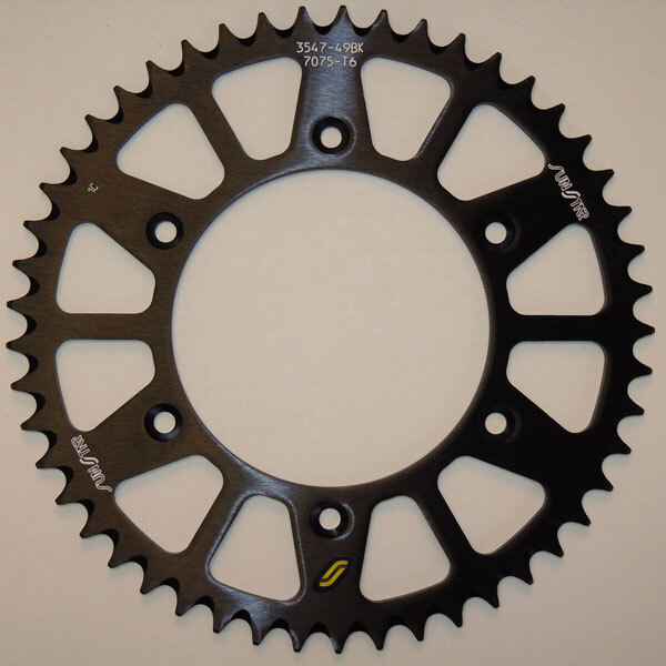 SUNSTAR WORKS TRIPLESTAR ALUMINUM REAR SPROCKET (5 354753BK)