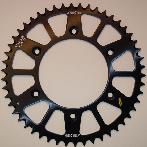 SUNSTAR WORKS TRIPLESTAR ALUMINUM REAR SPROCKET (5 355948BK)