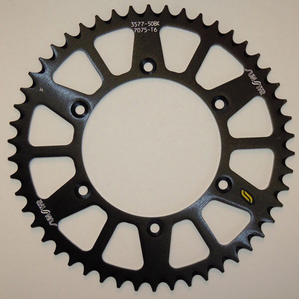 SUNSTAR WORKS TRIPLESTAR ALUMINUM REAR SPROCKET (5 357750BK)