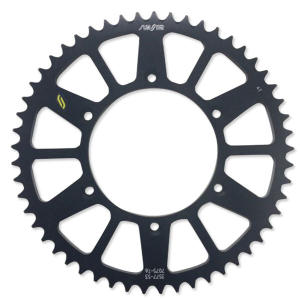 SUNSTAR WORKS TRIPLESTAR ALUMINUM REAR SPROCKET (5 357753BK)