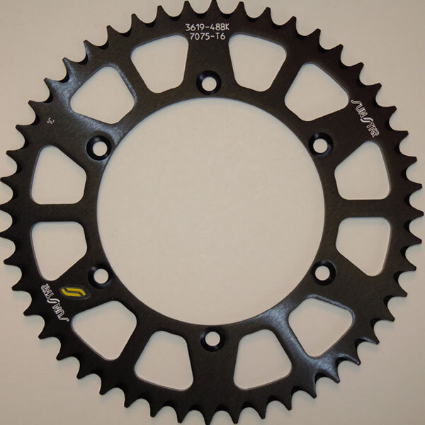 SUNSTAR WORKS TRIPLESTAR ALUMINUM REAR SPROCKET (5 361949BK)