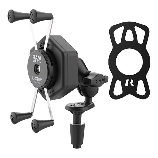 RAM X Grip Large Phone Mount with Vibe Safe & Fork Stem Base (RAM B 176 A UN10 462)