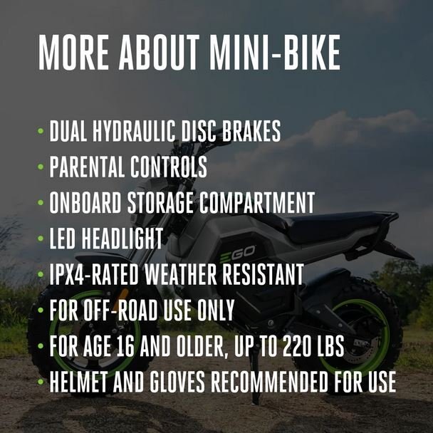 EGO POWER+ Mini Bike MB1005C 2