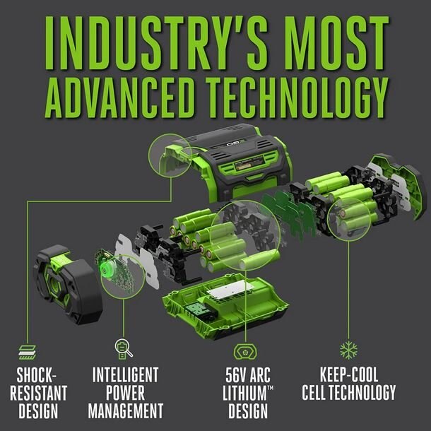 EGO Power+ 2.5 Amp Hour Battery with Fuel Gauge BA1400T