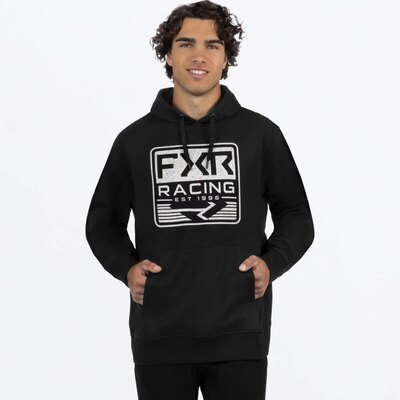 Splatter Emblem Cotton Pullover Hoodie - Unisex