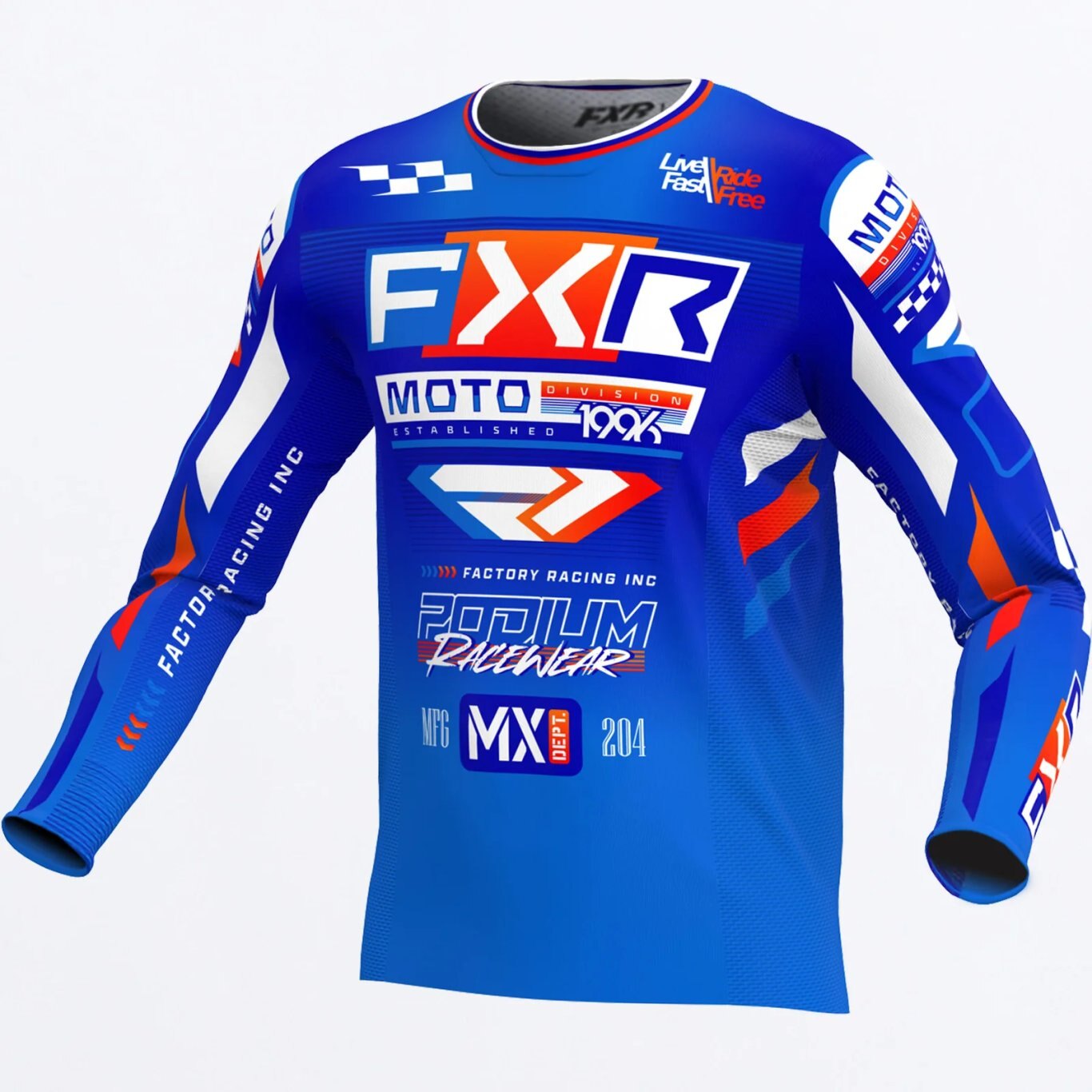 YTH Podium Gladiator MX Jersey Blue/White/Red