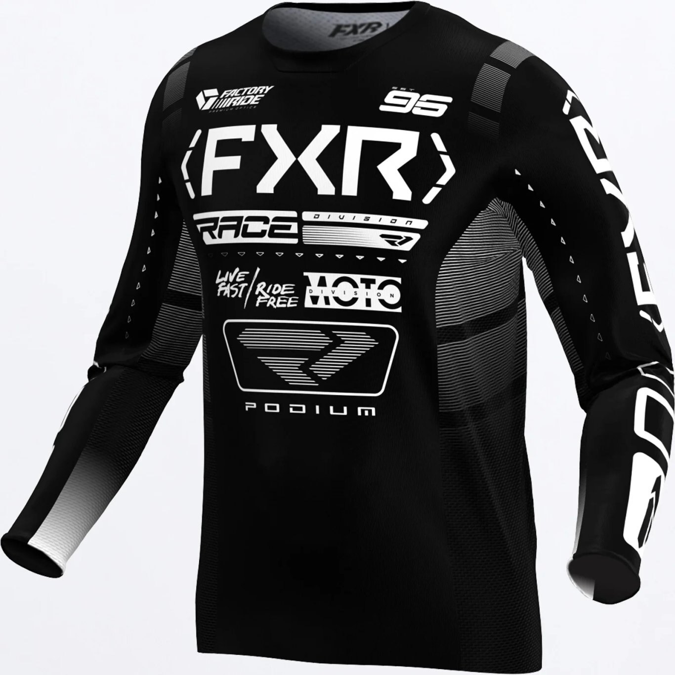 Podium MX Jersey Blk/White