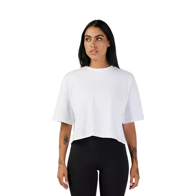Wordmark OS Crop Tee WHT