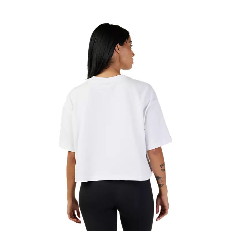Wordmark OS Crop Tee WHT
