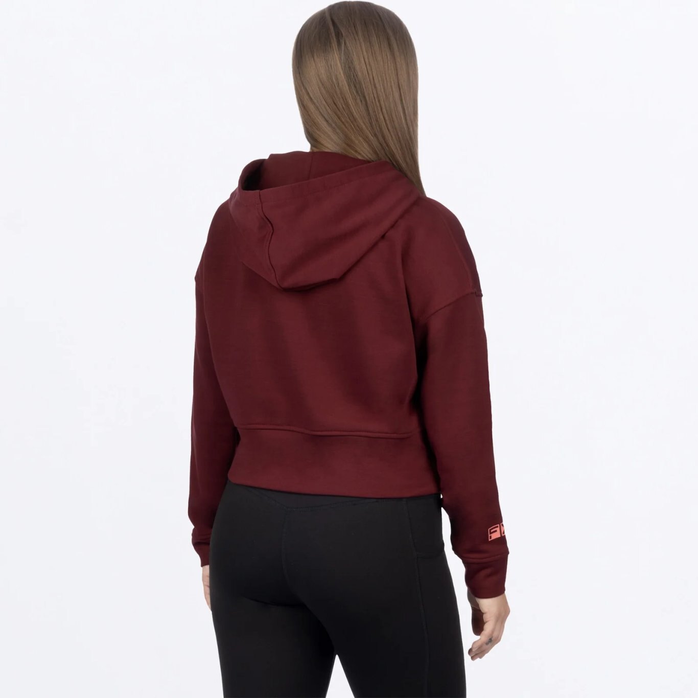 Balance Cropped Pullover Hoodie Merlot
