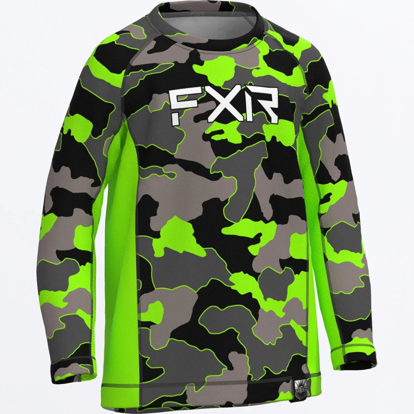 Toddler Attack UPF Longsleeve Grey Camo/Lime