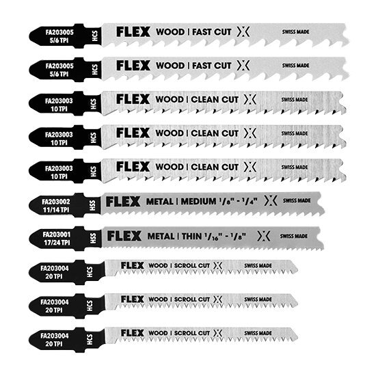 FLEX 10 PC. JIGSAW BLADE KIT
