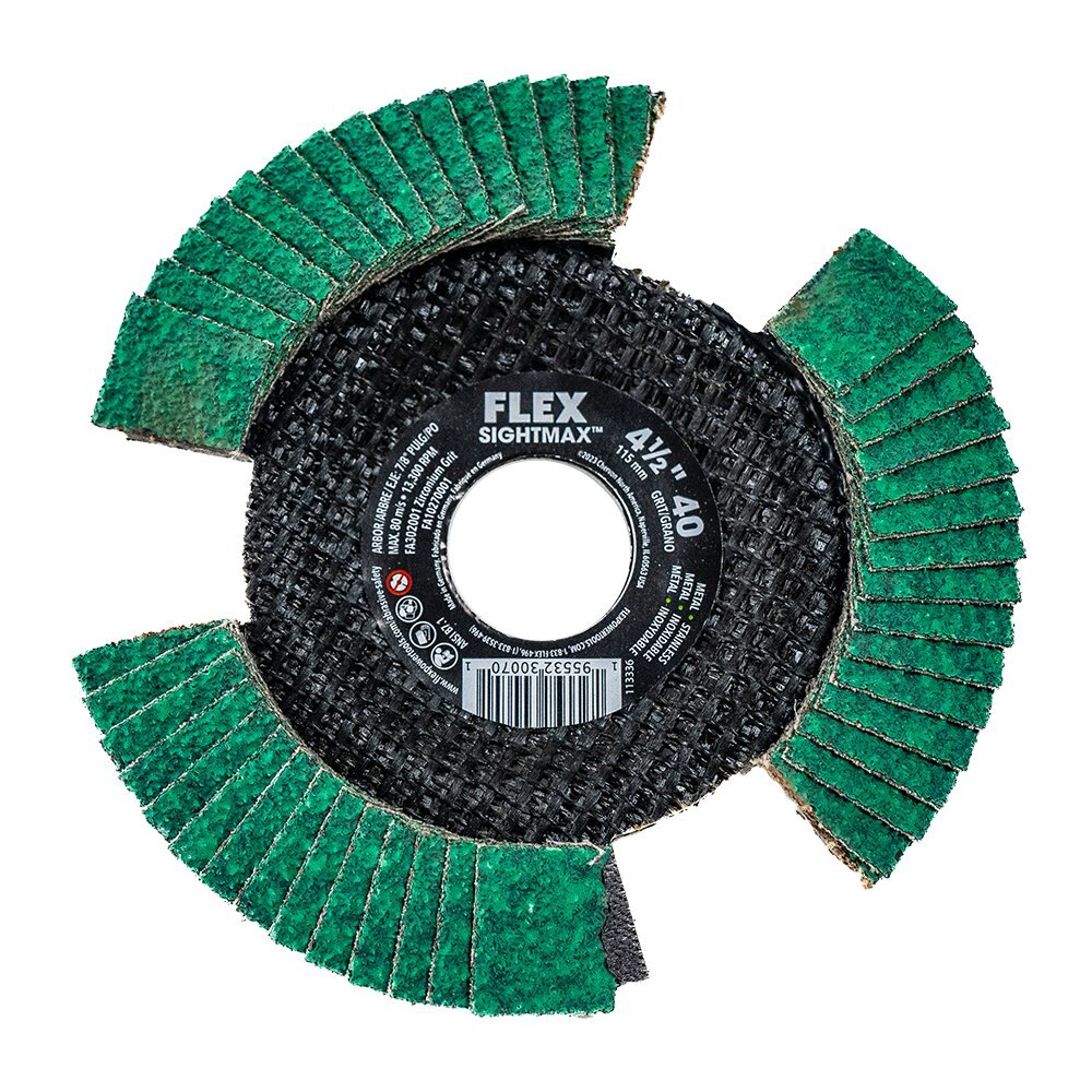 FLEX 4 1/2” SIGHTMAX™ 40 Grit Flap Disc