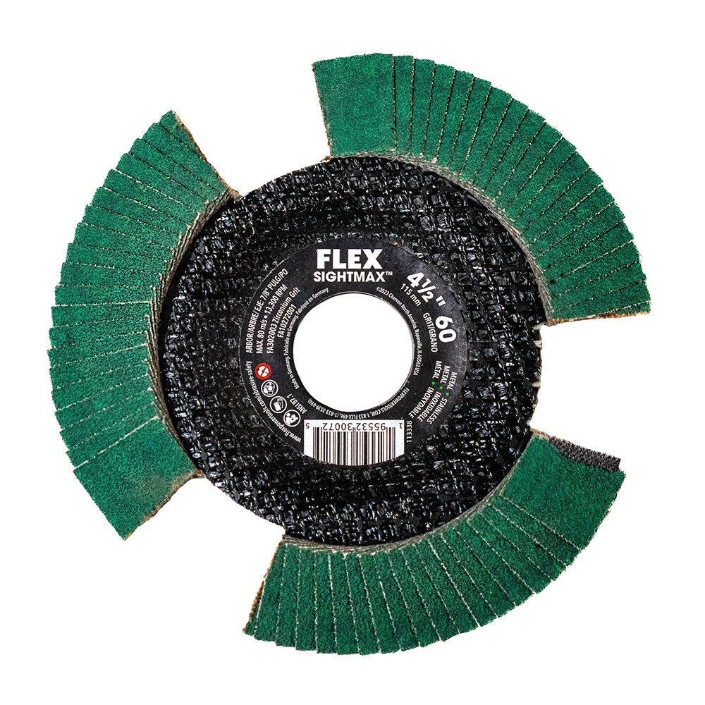 FLEX 4 1/2” SIGHTMAX™ 60 Grit Flap Disc
