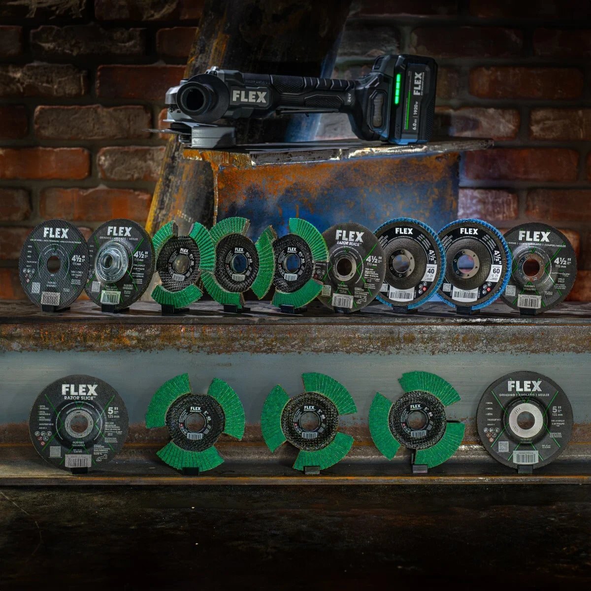 FLEX 4 1/2” SIGHTMAX™ 60 Grit Flap Disc