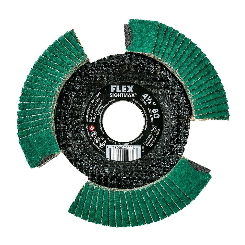 FLEX 4 1/2” SIGHTMAX™ 80 Grit Flap Disc