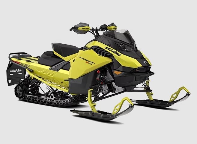 2025 Ski-Doo Backcountry X-RS Rotax® 850 E-TEC® Turbo R 146 PowderMax With Touchscreen Yellow and Black