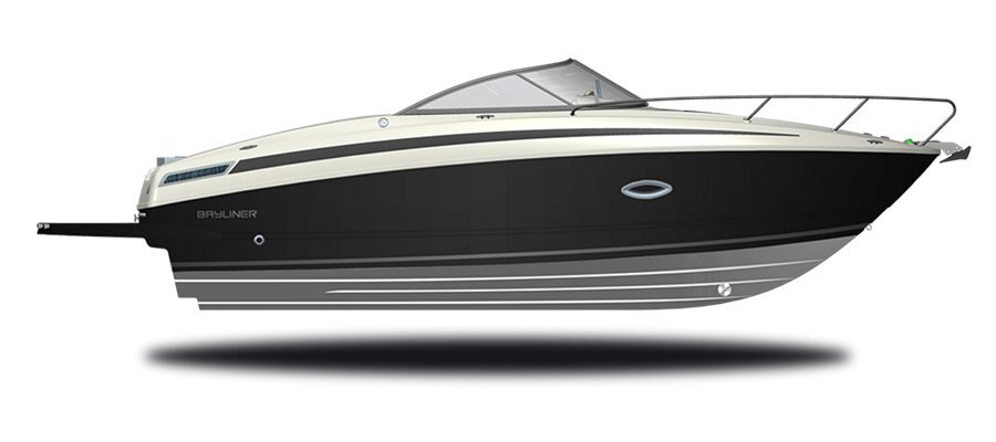 2024 Bayliner 742R Black Hull Sides (White Bottom)