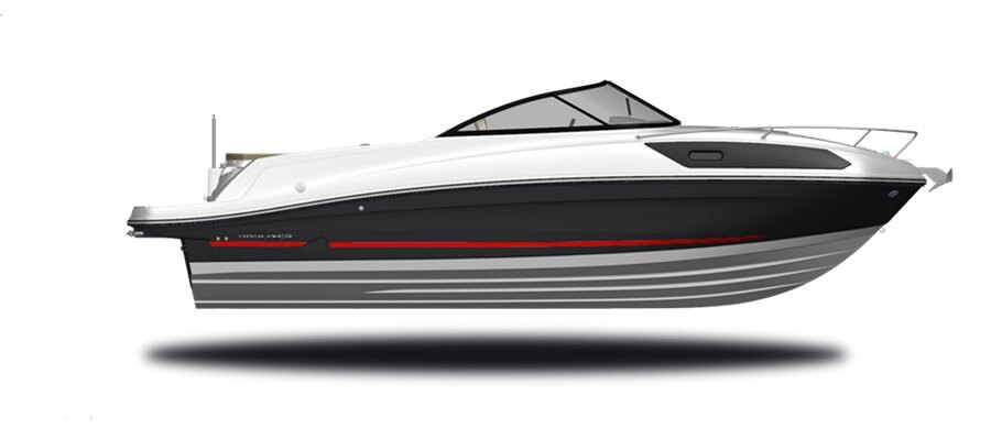 2024 Bayliner CIERA 8 Black Hull Sides (White Bottom)