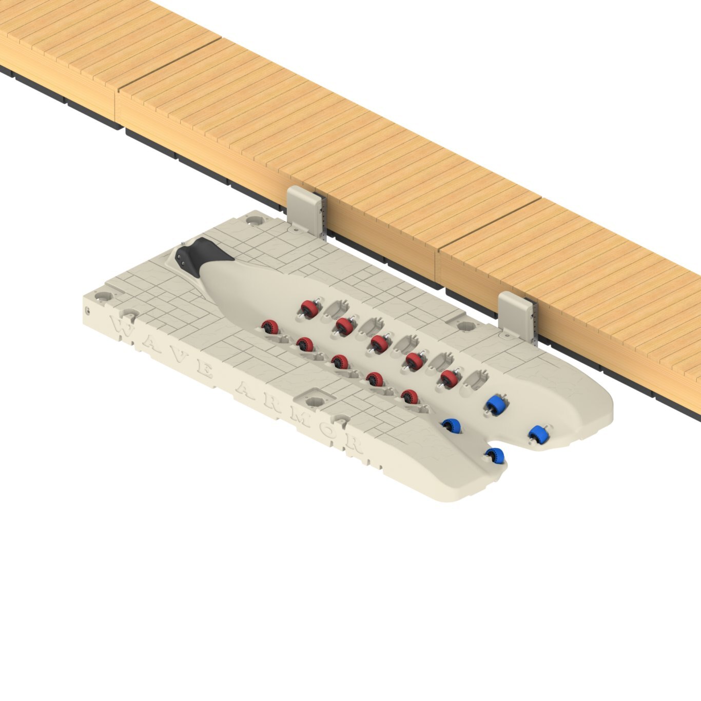 Wave Armor Port Side Connection to Floating Dock