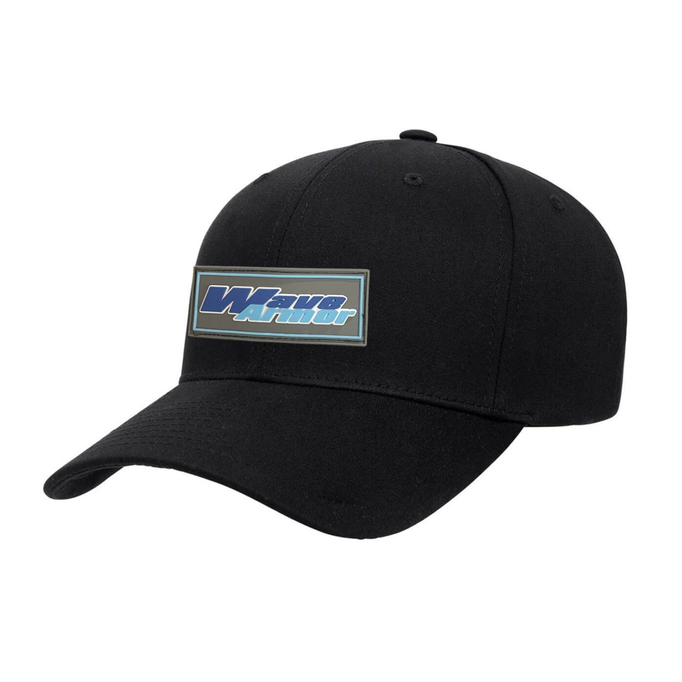 Wave Armor Black PVC Patch Hat