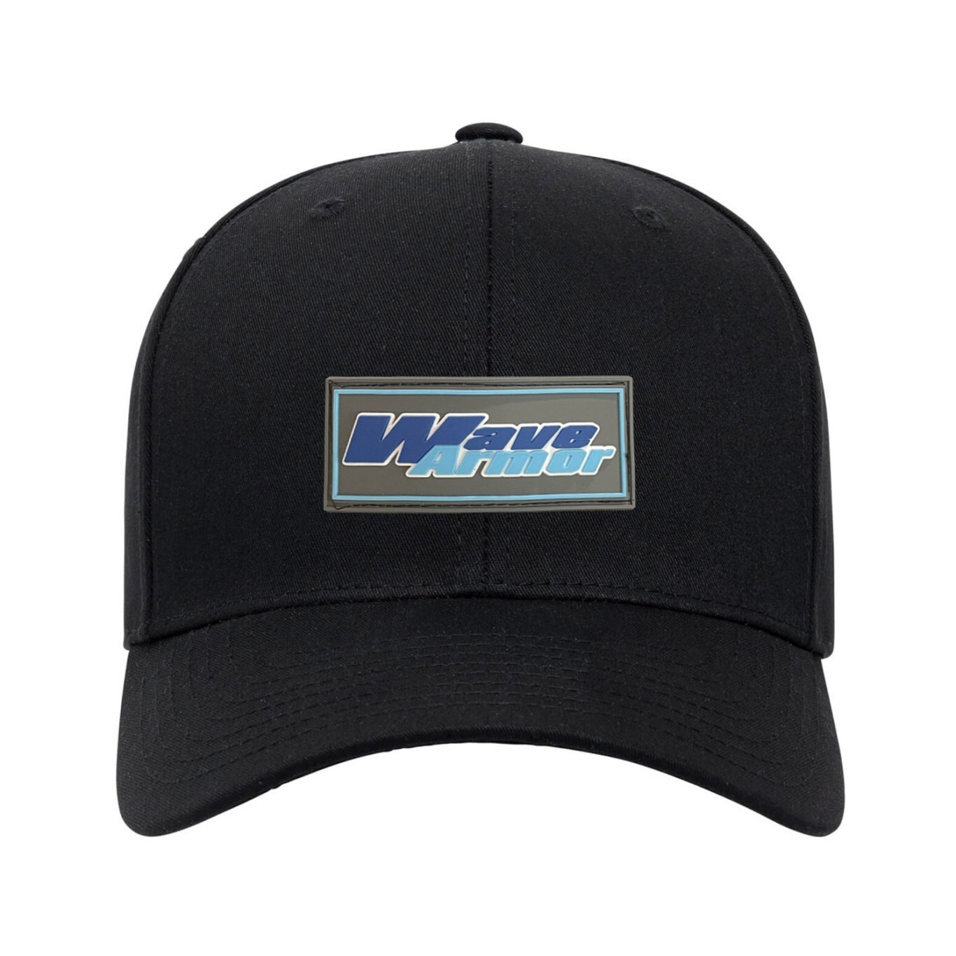 Wave Armor Black PVC Patch Hat